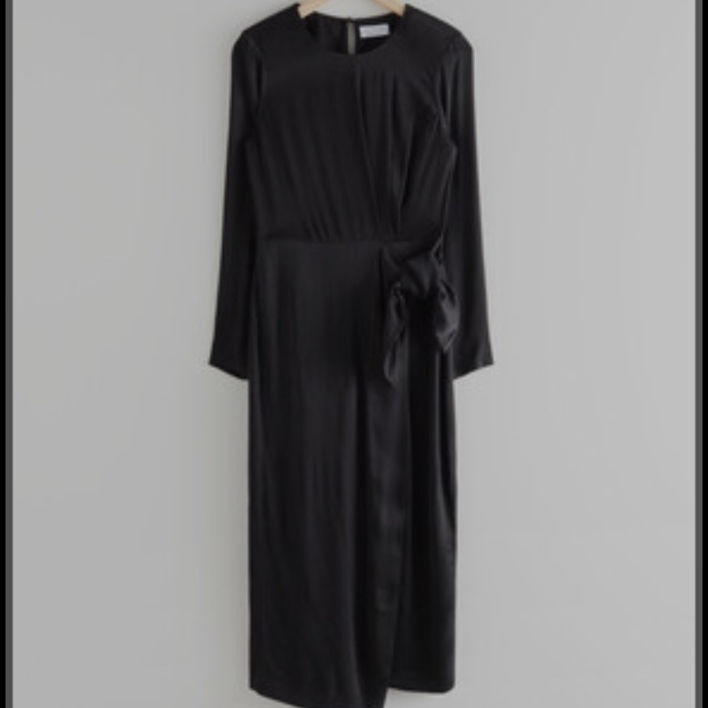 &other stories cupro midi dress